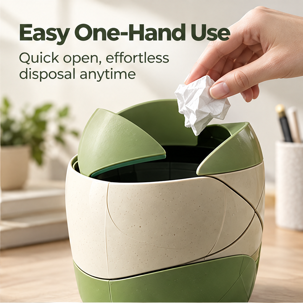 Easy One-Hand Use - Quick Open Effortless Disposal Anytime